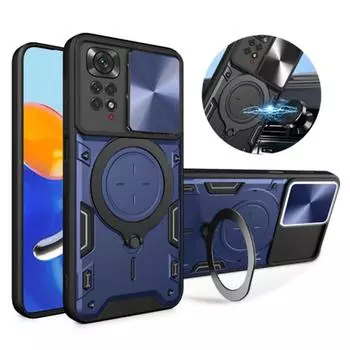 Защитная крышка для слайд-объектива для Xiaomi Redmi Note 11 11E 12 Pro 11S 12C A1 Mi 13 Lite Poco X5 Pro, магнитный кольцевой держатель, защитный чехол For Redmi 12C розового золота