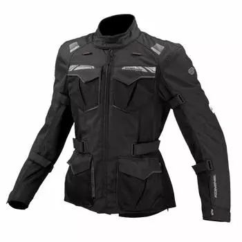 Защитная сетчатая куртка Komine Adventure для мотоциклов, черная, S 13045, для осени и зимы, стандарт CE, уровень 2, сетчатый материал JK-150, весна, лето, чёрный