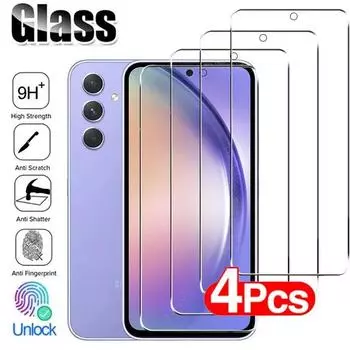 Защитное стекло для Samsung A54, 5G, закаленное стекло, 4 шт., для Samsung Galaxy A14, A34, A24, A13, A12, A11, A71, M14, M54, защитное стекло Huawei P Smart 2019 чистый