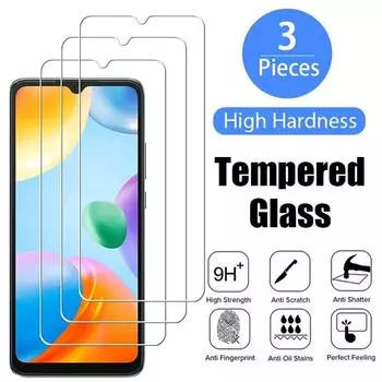 Защитное стекло для Xiaomi Redmi Note 11 10 9 Pro 10S 9S 8, защитное стекло для Redmi 13C 9C 9T 9A 10C 12C A1 Plus, 3 шт. Xiaomi Mi 9 SE чистый