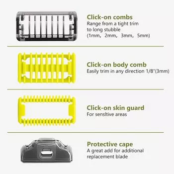 Защитные насадки YUKU Guide Comb Guards для всех оригинальных электрических триммеров для бороды QP2520 QP2530 QP2620 QP2630 QP6510 QP6520 QP6531