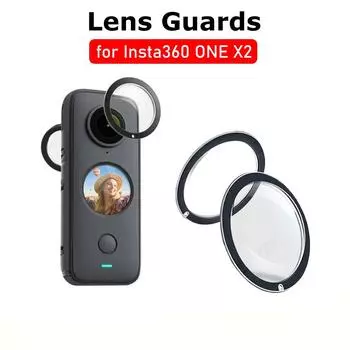 Защитные щитки для объектива Insta360 One X2 Аксессуар Защитная крышка объектива для Insta 360 X2 Защитная липкая крышка Ultra HD с защитой от царапин for Insta360 ONE X2