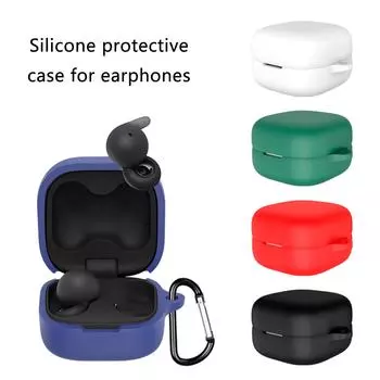 Защитный чехол для наушников Sony LinkBuds с открытой крышкой, ударопрочный, моющийся, пылезащитный чехол, силиконовая кожа чёрный