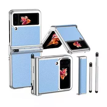 Защитный чехол из кожи с защитой от пыли для Samsung Galaxy Z Flip 4 Flip4 Flip3 5G Flip 3 Нескользящий чехол для Samsung Flip4 for Samsung Z Flip 4