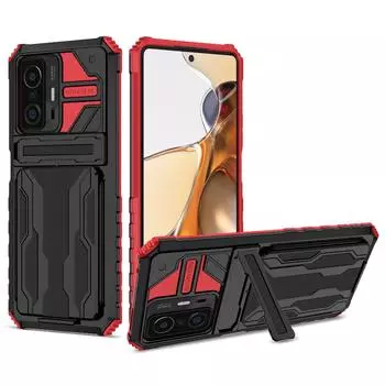 Защитный чехол-подставка для Xiaomi 11t Pro Xiaomi11t Xiao Mi 11t 11 T противоударный чехол для мобильного телефона for Xiaomi 11T красный