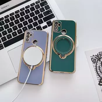 Защитный держатель для камеры Magsafe с беспроводной зарядкой, чехол для телефона для Oppo Realme10 Realme5 A53 A73 A57 A77 A17, противоударное покрытие, мягкая задняя крышка
