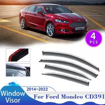 Защитный козырек для Ford Mondeo Mk V Fusion CD391 Saloon 2014~2024 Солнцезащитные козырьки, дефлекторы, дымовые козырьки, наружные аксессуары прозрачный