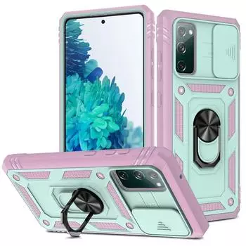 Защитный защитный чехол для камеры 3 в 1 для Samsung Galaxy S23 FE 5G S 23 S24 S22 S21 Ultra Plus, чехол-держатель для кольца на палец for Galaxy S23 FE