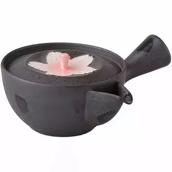 Заварочный чайник Hamato Hasami Ware Kogama 300 мл Luster Sakura 392436 Черный (с ситечком) чёрный