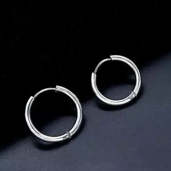 Зажим для ушей, изысканный крепкий панк 16 mm серебряный