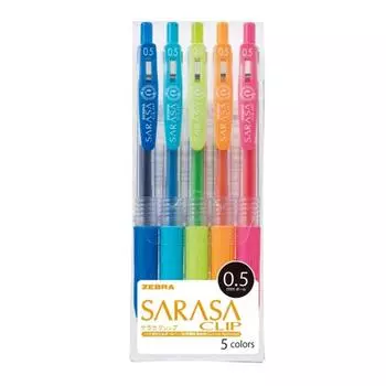 Zebra Gel Ballpoint Pen Sarasa Clip 5 colors 10 pieces 0.5 B-JJ15-5CA