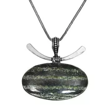 Zebra Jasper Gemstone Handmade Women s Unisex Silver Jewelry Pendant 1.5