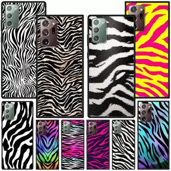 Zebra Stripe Print Case for Samsung Galaxy Note 20 Ultra 10 Lite 9 8 A53 A52 A12 S22 S21 FE S20 Plus TPU Black Phone Cover Shell Samsung Note 20