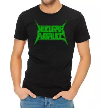 Зеленая футболка унисекс с логотипом Nuclear Assault S