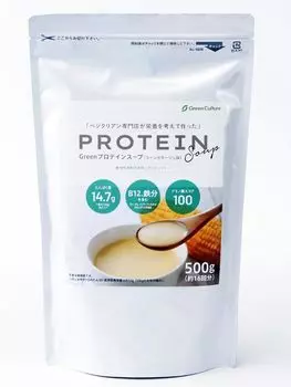 Зеленый белковый суп Potage 500 г Изготовлен по вегетарианской рецептуре без животных продуктов (Кукурузный вкус) Магазин, Состав, Веганский, Без глютена, Без кофеина [Зеленый