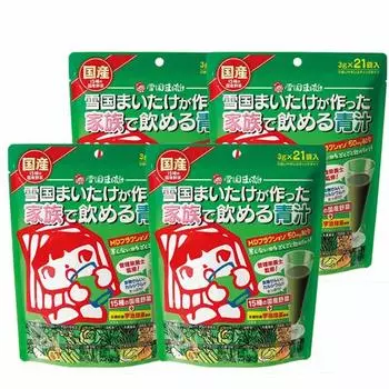 Зеленый сок от Maitake Yukiguni, который может пить вся семья, 3 г x 21 пакетик x 4 шт.