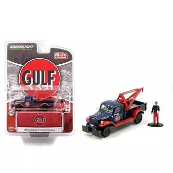 зеленый свет 1/64 dodge power wagon тягач и фигурка механика Gulf Power Wagon Gulf Oil Mechanic Фигурка MiJo limited [продукт]