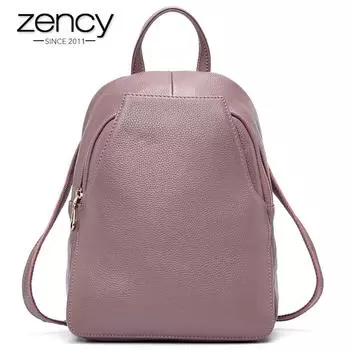 Zency Charm женский рюкзак из 100% натуральной кожи с защитой от кражи, элегантные женские дорожные сумки, школьный рюкзак для девочек, праздничный рюкзак