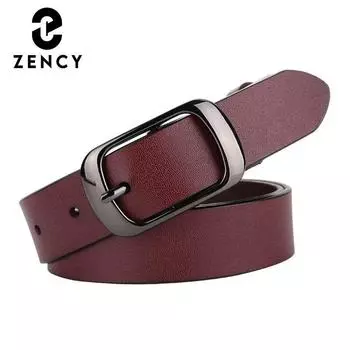Zency Мягкий пояс из воловьей кожи Высокое качество женский пояс для джинсового платья женские простые повседневные женские Cinturones черного цвета 115CM белый