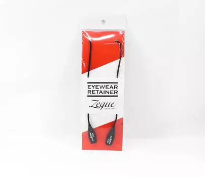 Zeque AS-028 Фиксатор для очков со стеклянным шнуром, магнитный, 40,5 см, черный (8966)