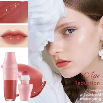 Зеркальное стекло Lip Stain Увлажняющая жидкая помада Стойкая водостойкая легкая помада Lip Gloss Non Stick Cup 01
