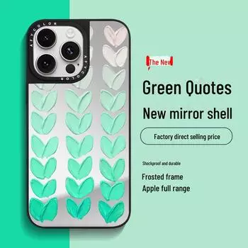 Зеркальный чехол Anti-Fall для iPhone 13 Love, совместимый с Apple 15, для мужчин и женщин, 14, национальный трендовый чехол iPhone14promax розовый