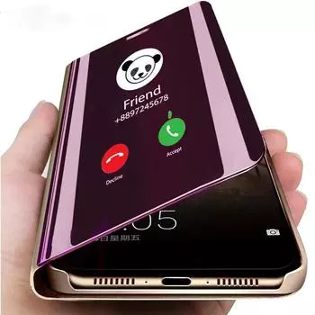 Зеркальный флип-чехол для Samsung Galaxy A54 A34 A14 A52 A53 A12 A51 A72 A32 A71 A50 A21 A13 A22 4G, чехол для Samsung A54 5G A32 4G чёрный
