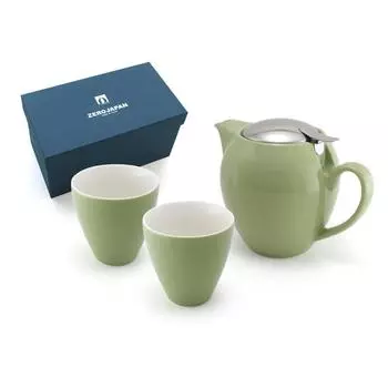 ZEROJAPAN Gift Set Universal Teapot for 4 People & 2 Teacups Tall Artichoke ZG-004 AR