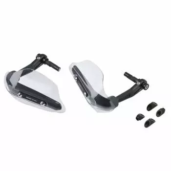 ZETA RACING Sonic Hand Guard PC Protector Kit Universal Type Compatible with Hollow Handlebars (13.5mm-14.5mm/17.5mm-18.5mm) Forged Bar End Installati
