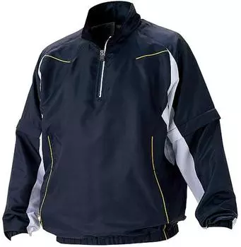 ZETT Baseball 2WAY Half Zip Jumper for Cold Weather 2XO BOV515 Navy/White (2911)