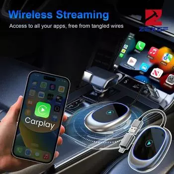 ZEXEFTwo-in-one Carplay Box Wireless Adapter Wired Android Auto/CarPlay To Wireless Car-computer Interconnection Box Carplay