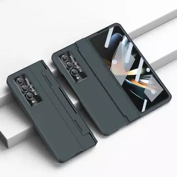 Zfold3 удобный складной чехол на весь корпус для Samsung Galaxy Z Fold 4 Fold3 Fold4 Fold 3 Zfold4 передние стеклянные пленочные чехлы for Samsung Z Fold 4 зелёный