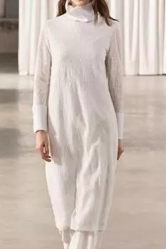 ЖАККАРДОВОЕ ПЛАТЬЕ ZW COLLECTION ИЗ ПОЛУШЕРСТИ