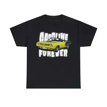 Желтая футболка унисекс Car Gasoline Forever S