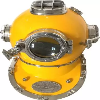 Желтый водолазный шлем Серебряный водолазный шлем Mark V 18 Commando Scuba Nautical US Navy Deep Sea Helmet как