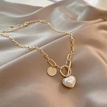 Жемчужное ожерелье Love Женское Летнее Дикое Светлое Роскошное Нишевое Ins Хип-хоп Дизайн Чувство Ключичная Цепочка Новое
