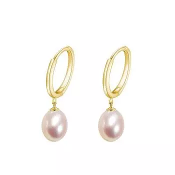 Жемчужные серьги для женщин Niche Design High-end Ins French Retro Oval Pearl Ear Buckle