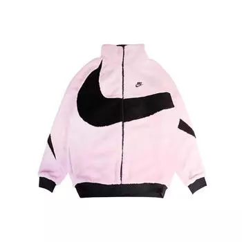 Женская двусторонняя куртка боа Nike Big Swoosh (Азия) Верхняя одежда для мужчин Prism Pink/Black BQ6546-601 M