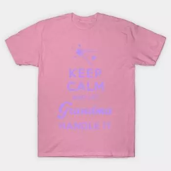 Женская футболка Keep Calm Grandmas Here Принт Харадзюку Кавайная футболка Летняя футболка с коротким рукавом Женская футболка Топ S розовый