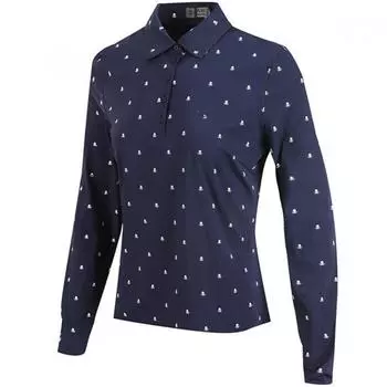 Женская футболка-поло Zipore S Skull tS Silky Tech Nylon с длинным рукавом G4LF23K560BTWLT/XS