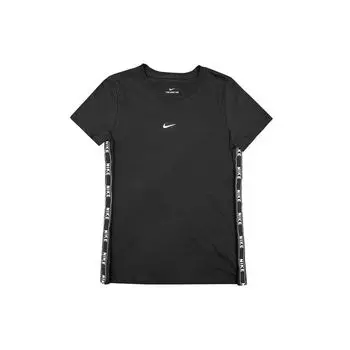 Женская футболка с коротким рукавом и небольшой нашивкой-логотипом Nike, черные топы DC0575-010 M