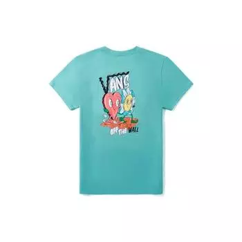 Женская футболка с короткими рукавами и большим мультяшным принтом Vans, зеленые VN0A4MNOJ29 M