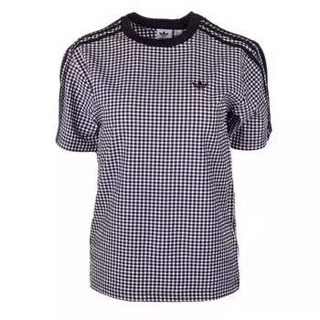 Женская футболка в клетку ADIDAS 34 чёрный