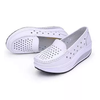 Женская кожаная дышащая обувь Swing Shoes Платформа для медсестер Рабочая обувь