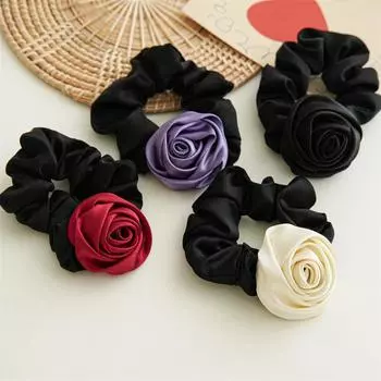 Женская Милая Эластичная Повязка Для Волос Розовые Волосы Аксессуары Повязка Для Волос Головной Убор Винтажная Повязка На Голову Девушка Конский Хвост белый