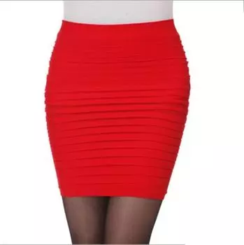 Женская мини юбка One size красный