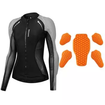 Женская мотоциклетная куртка с защитой Armor CE2 Certified Protection High Vivid Mesh для езды на мотоцикле L серый