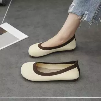 Женская обувь Off White Round Toe Flat Женская обувь Slip On Vulcanized для дешевого роскошного дизайнера в корейском стиле и по низкой цене 35