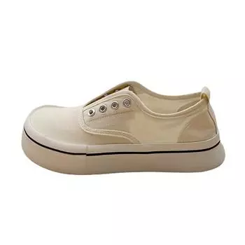 Женская обувь Slip on High Platform Athletic Женская обувь Холщовые кроссовки Спортивные низкие цены Тенденции 2024 года Роскошь 35