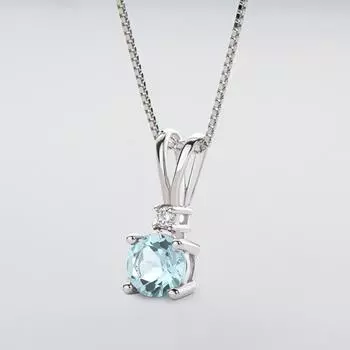 Женская подвеска S925 Sterling Silver 6*6 мм Натуральный топазовый камень Подвеска для женщин Ювелирные изделия оптом Аметистовое ожерелье Подвеска
